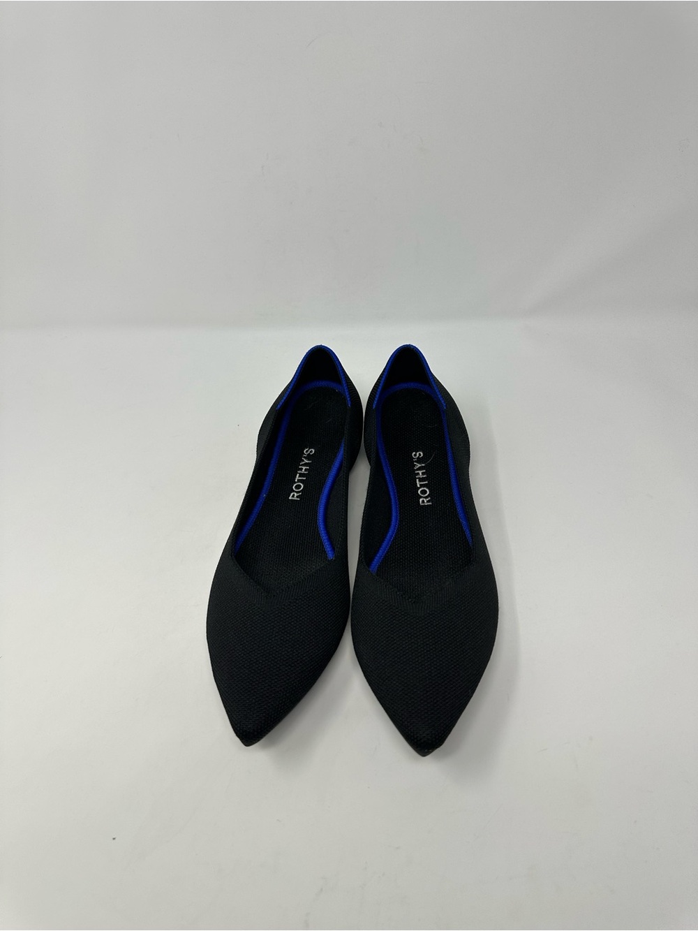 Rothy's The Point Womens Size 10 Black Blue Casual Classic Slip On Ballet Flats